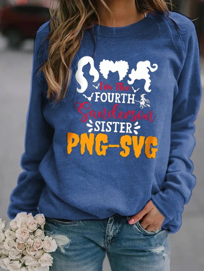 I'm The Fourth Sanderson Sister Png-Svg Halloween Sweatshirt