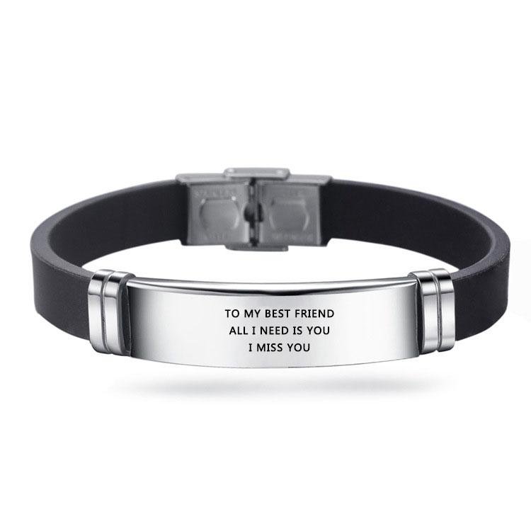 Engrave your letters To BFF BROTHER SISTER MOM Bracelet-Mayoulove