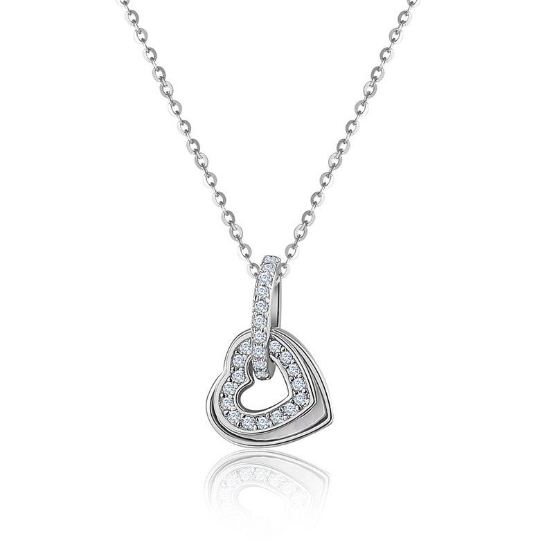 Dainty Love Silver Pendant Necklace