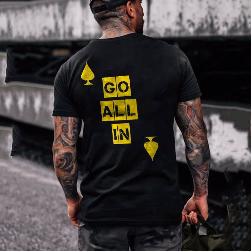 Go All In Printed Men's T-shirt -  UPRANDY