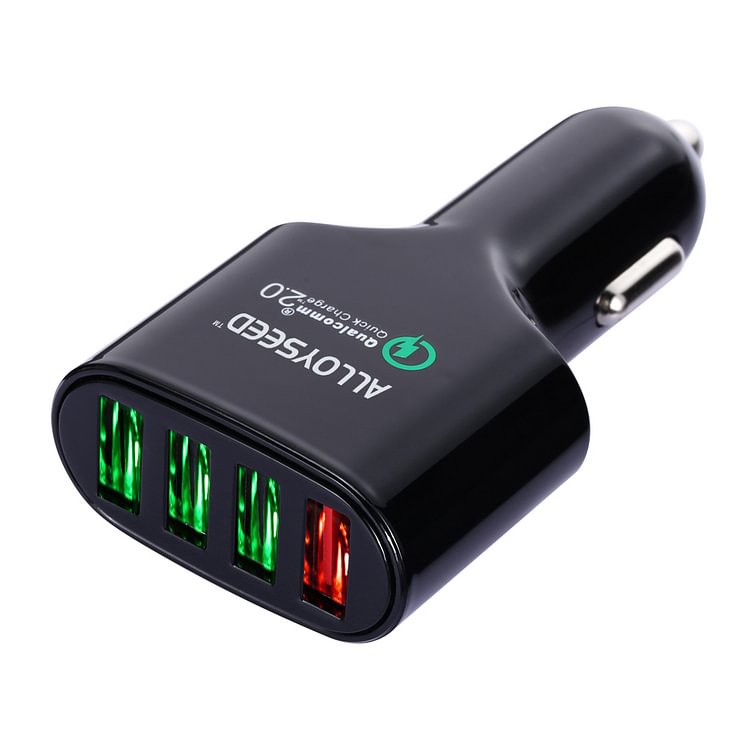 ALLOYSEED Quick Charge 2.0 54W 4-Port USB Car Charger Adapter