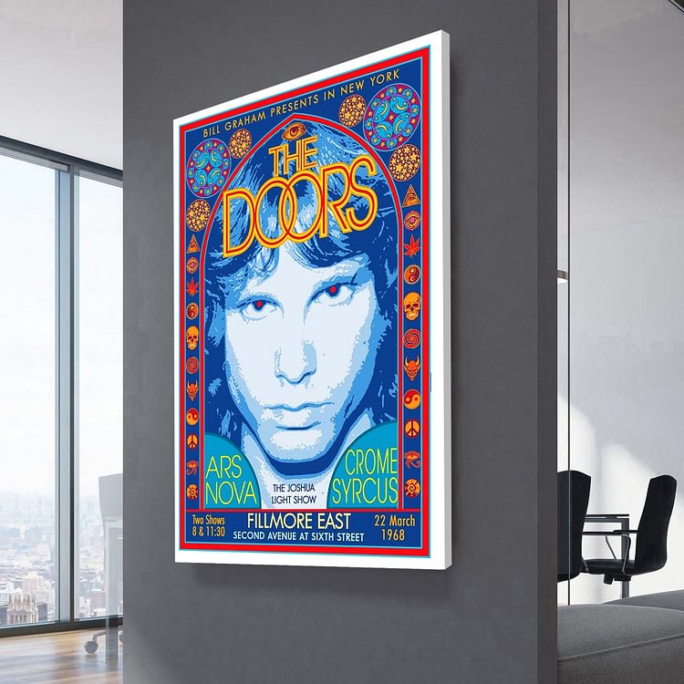 The Doors Fillmore East Concert Poster Canvas Wall Art