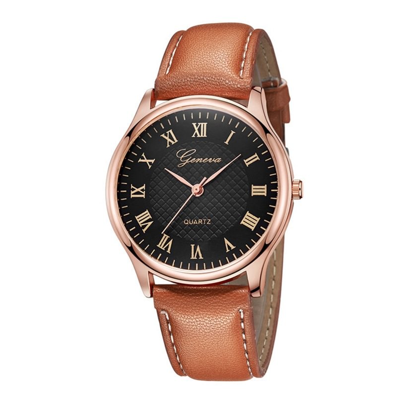Luxury Leather Strap Quartz Business Men's Watch-VESSFUL