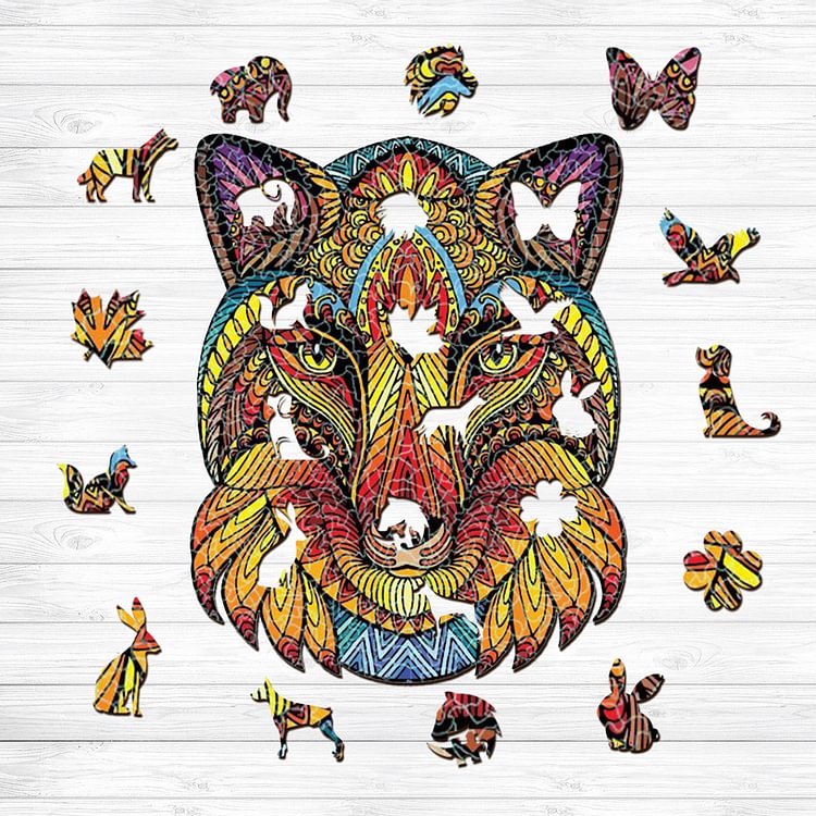 Magic Wolf Wooden Jigsaw Puzzle