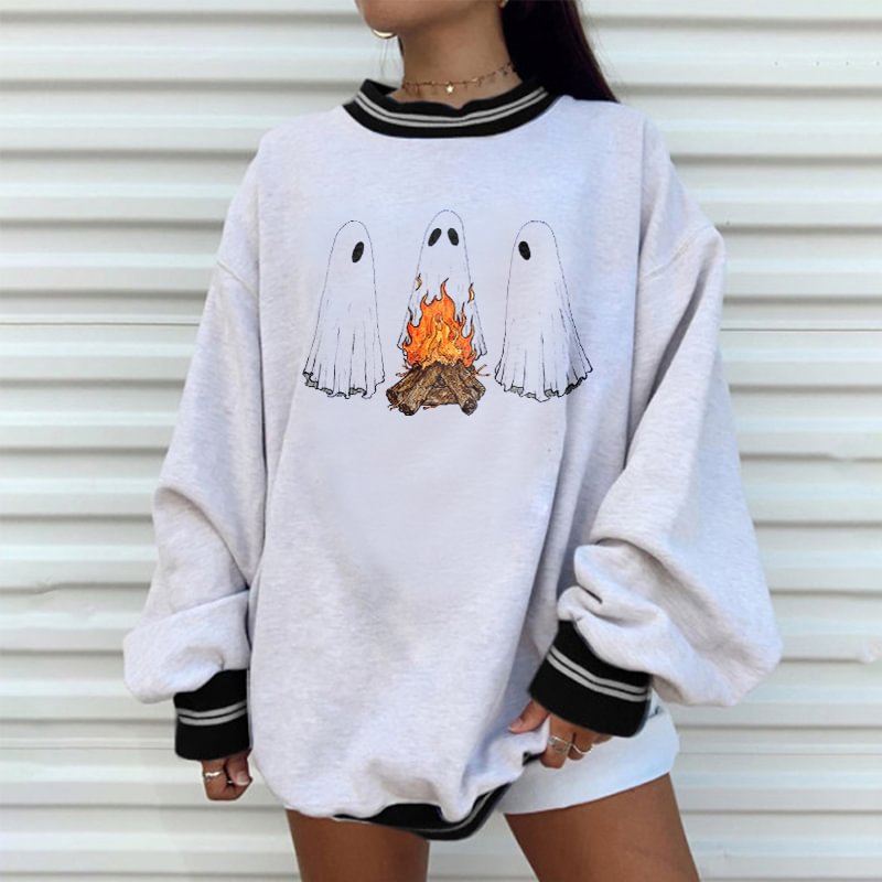 Minnieskull Halloween Ghosts Around The Campfire Sweatshirt - Minnieskull