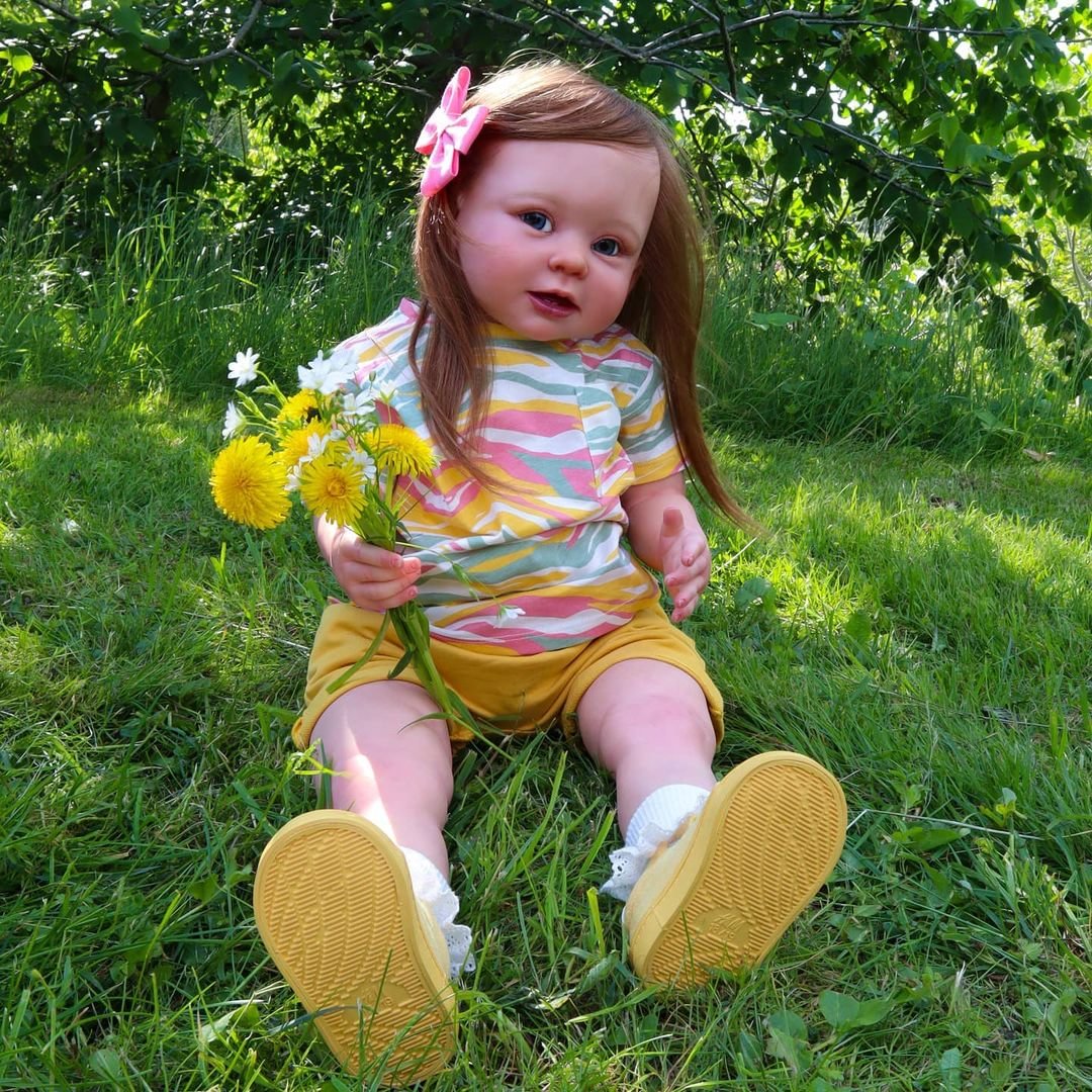 20'' Lifelike Awake Georgina Realistic Vinyl Reborn Baby Doll Girl