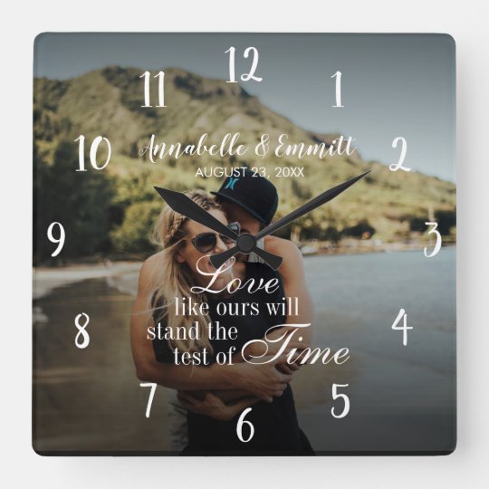 Personalized Wall Clock With Photos ,Name Date And Text