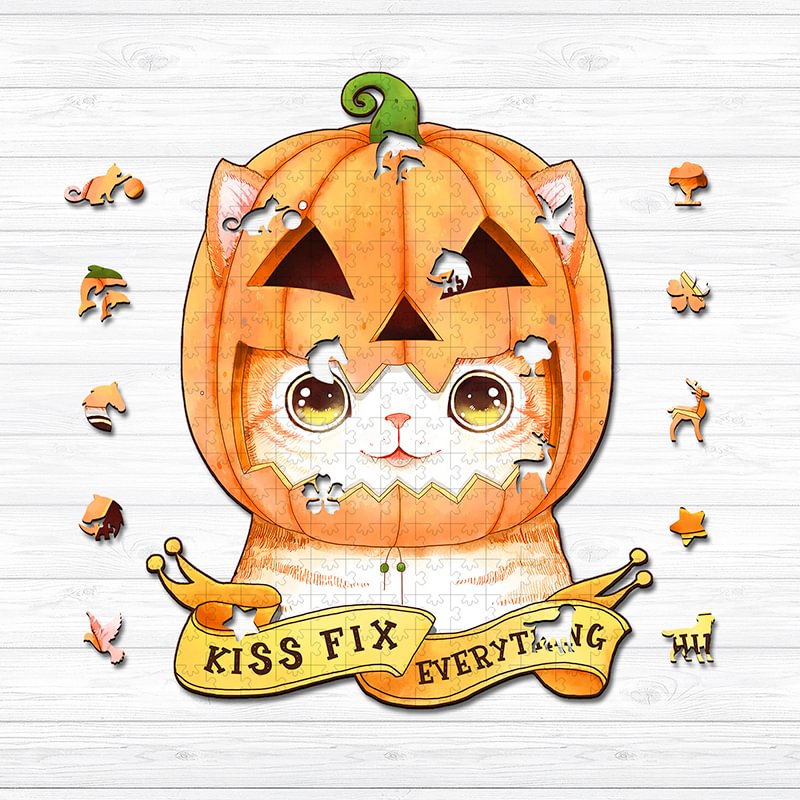 Sunnypuzzle-Pumpkin Cat Puzzle-Ainnpuzzle