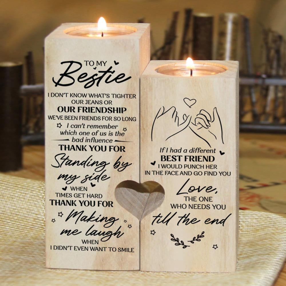 To My Bestie - Candle Holder with Giftbox-If I Had a Different Best Friend, I Would Punch Her in the Face and Go Find You