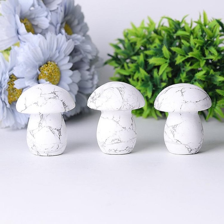 2" Howlite Mushroom Crystal Carvings Plants Bulk Crystal wholesale suppliers