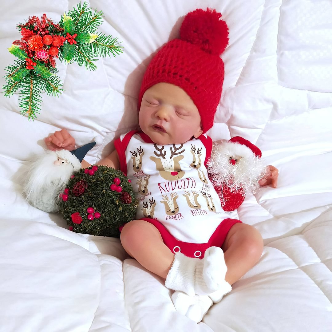 [Christmas Specials] 19"Handmade Real Lifelike Reborn Silicone Asleep Cute Baby Doll Gerald
