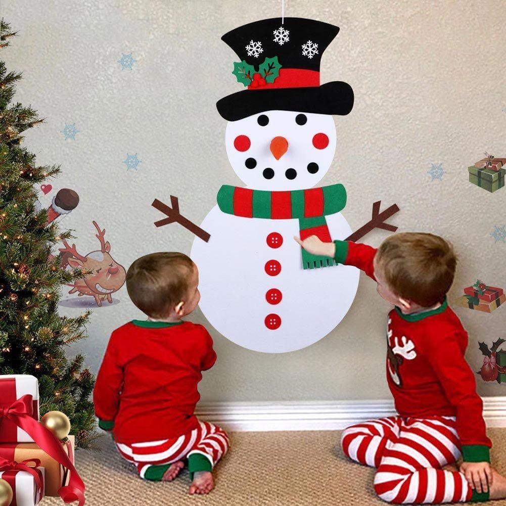 DIY Felt Christmas Snowman Set - Children's Favorite Gift、meet-too-late、sdecorshop