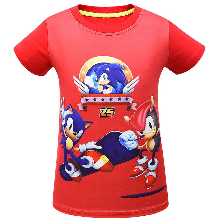 Hedgehog Sonic the Hedgehog around children's T-shirts, big children's short sleeves 3-Mayoulove