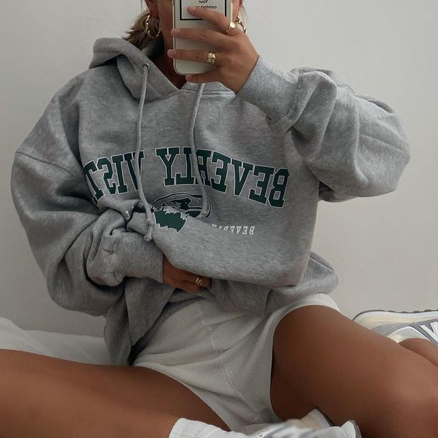 modern casual printed color long sleeve sweatshirt