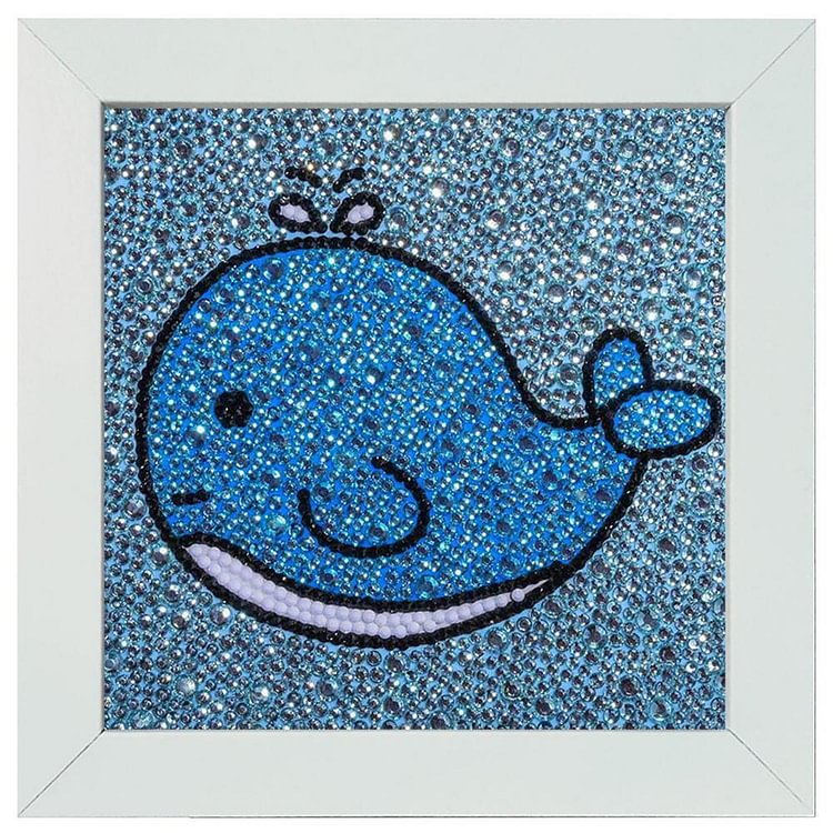 Cute Dolphin - Small Size DIY Special Shaped Diamond Painting - (With Frame)