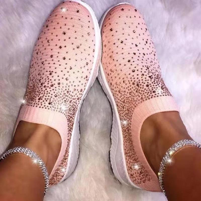 Crystal Bling Fashion Breathable Ladies Orthopedic Bunion Corrector Sneakers、、sdecorshop