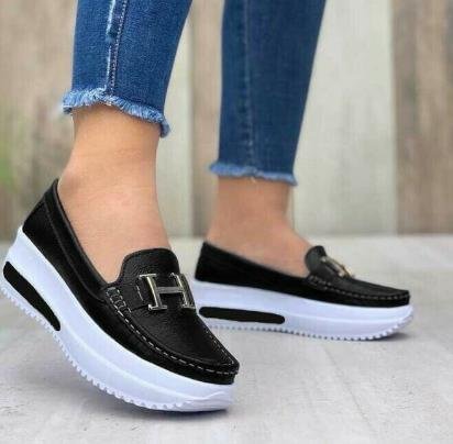 Women's Comfortable Platform Loafers - vzzhome