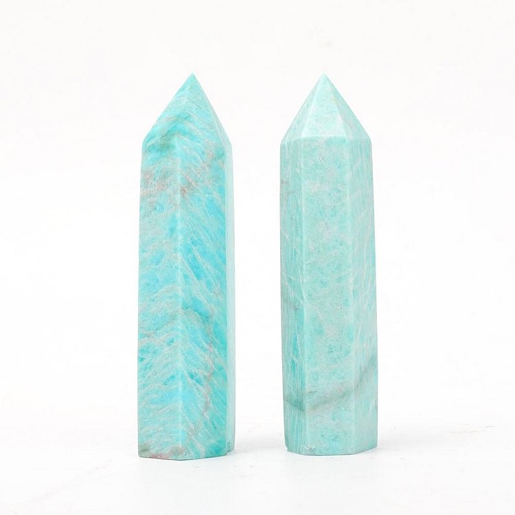 Set of 2 Amazonite Towers Points Bulk Crystal wholesale suppliers