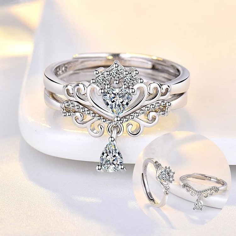 Two-in-one Personality Crown Ring BFF Ring-Mayoulove