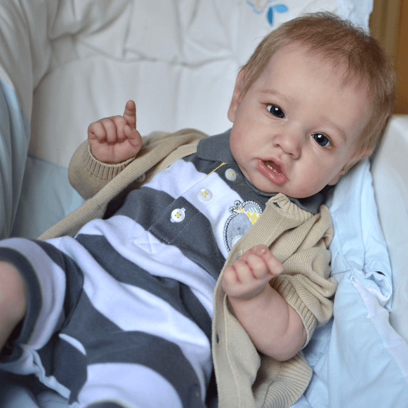 Cute Reborn Silicone Baby Dolls Boy That Look Real and Has Coos and "Heartbeat" - 20'' Kaylee Reborn Baby Doll 2022 -Creativegiftss® - [product_tag]