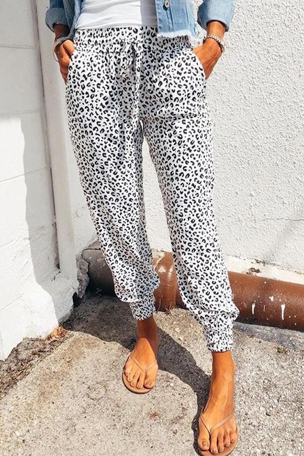 Casual Leopard Printed Loose Pants P10530