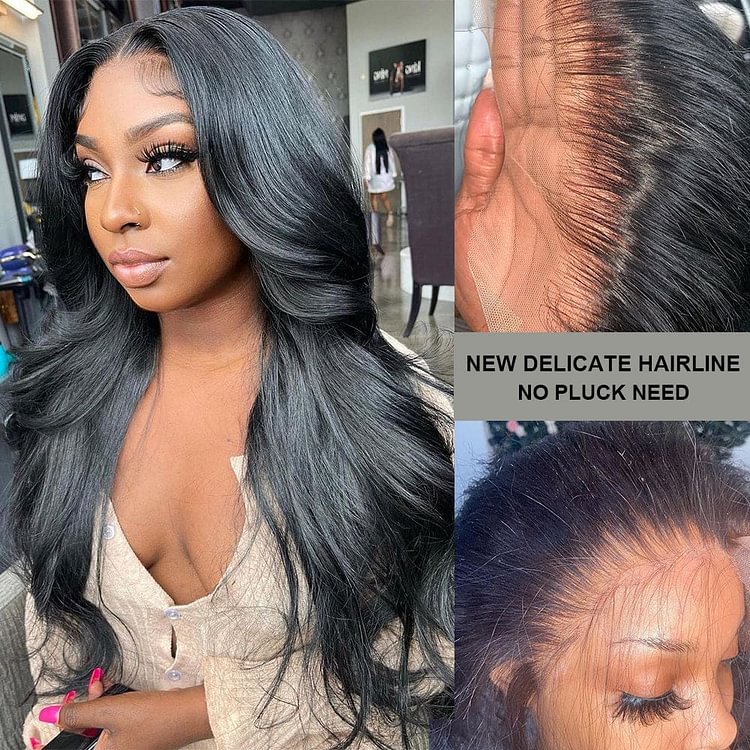 🔥 Best Sale 🔥 Glueless 5×5 Lace Closure Wigs | Black Wavy Hair Wigs | Easy Put On & Go