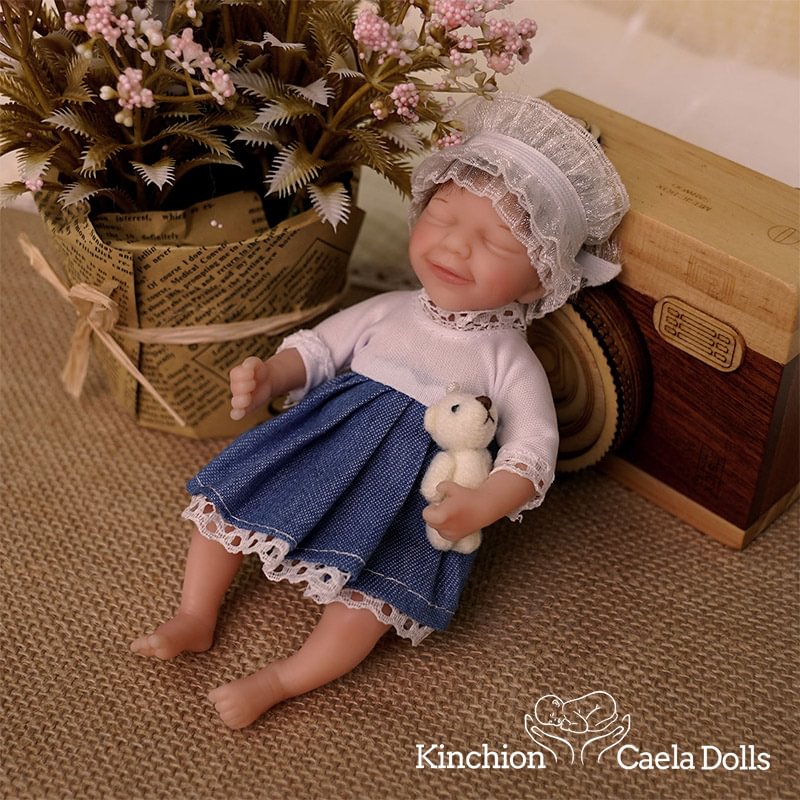 ☘6'' Kaylee Cute Full Silicone Doll Ooak By KC☘