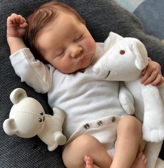 Reborn Realistic Boy 20'' Soft Sleeping Silicone Babies Dolls, Birthday Present 2022 with "Heartbeat" and Coos Cylar -Creativegiftss® - [product_tag]