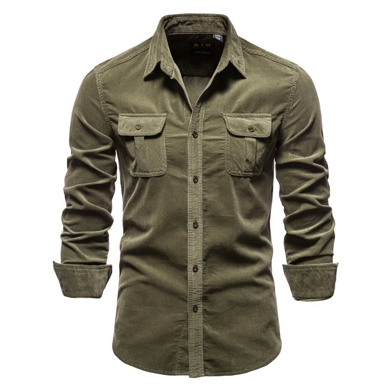 Men's fashion casual cotton army fan shirt / [viawink] /