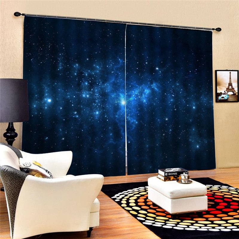 3D Curtain Starry Sky Curtain - vzzhome