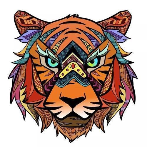 Painted Tiger Head Puzzle(CHRISTMAS SALE)-Ainnpuzzle