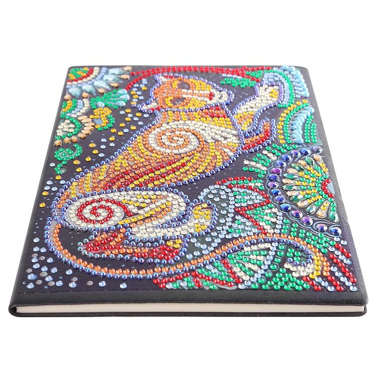 Leopard-DIY Creative Diamond 50 Pages A5 Notebook