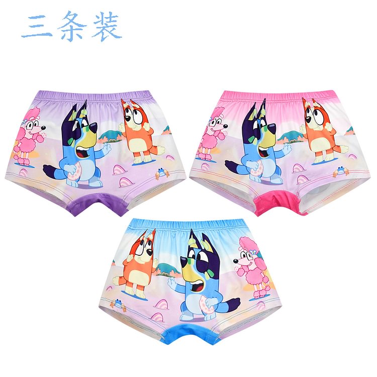 Bluey Bourrouilh children's underwear cartoon children's underwear triangle flat side boxers-Mayoulove