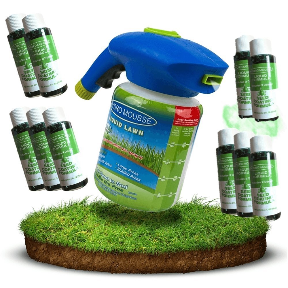 x10 Pack Liquid Formula +1 Sprayer Of HouseHold Seeding System Liquid Lawn Seed Spray - vzzhome