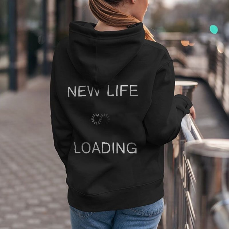 New Life Loading Printed Regular-fit Women’s Hoodie - Krazyskull