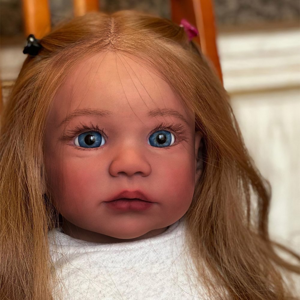 [New Series]20" Lifelike African American Handmade Grey Eyes Reborn Toddler Baby Doll Girl Named Alison