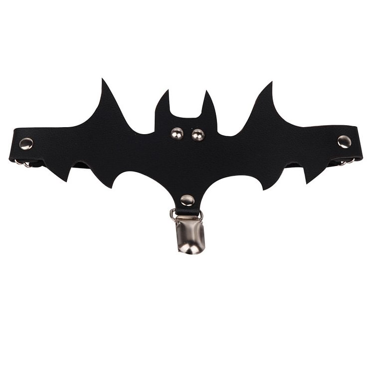 Statement Dark Bat Adjustable PU Garter