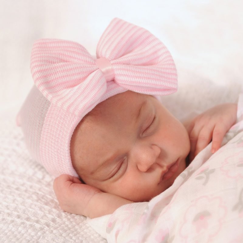 Reborn Newborn Baby Bow Knit Hat Accessory for 17-22 Inches 2022 -Creativegiftss® - [product_tag]