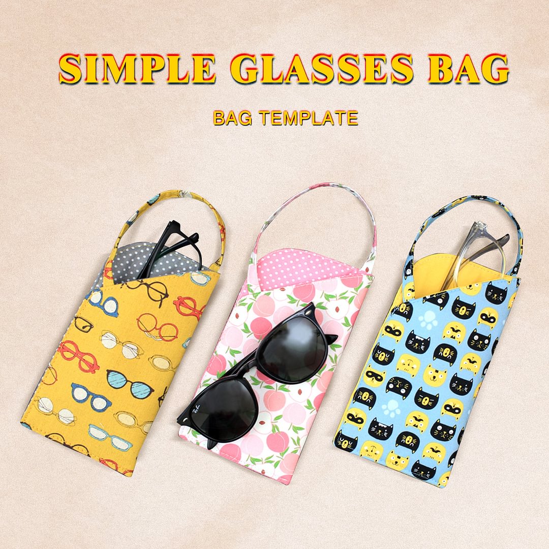 Simple Glasses Bag Templates+Manuals