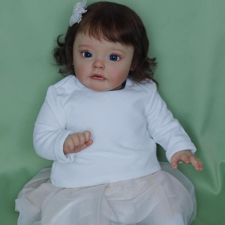  Touch Real 22'' Reborn Toddler Baby Dolls Girl with Curly Hair Named Joanna - Reborndollsshop.com®-Reborndollsshop®