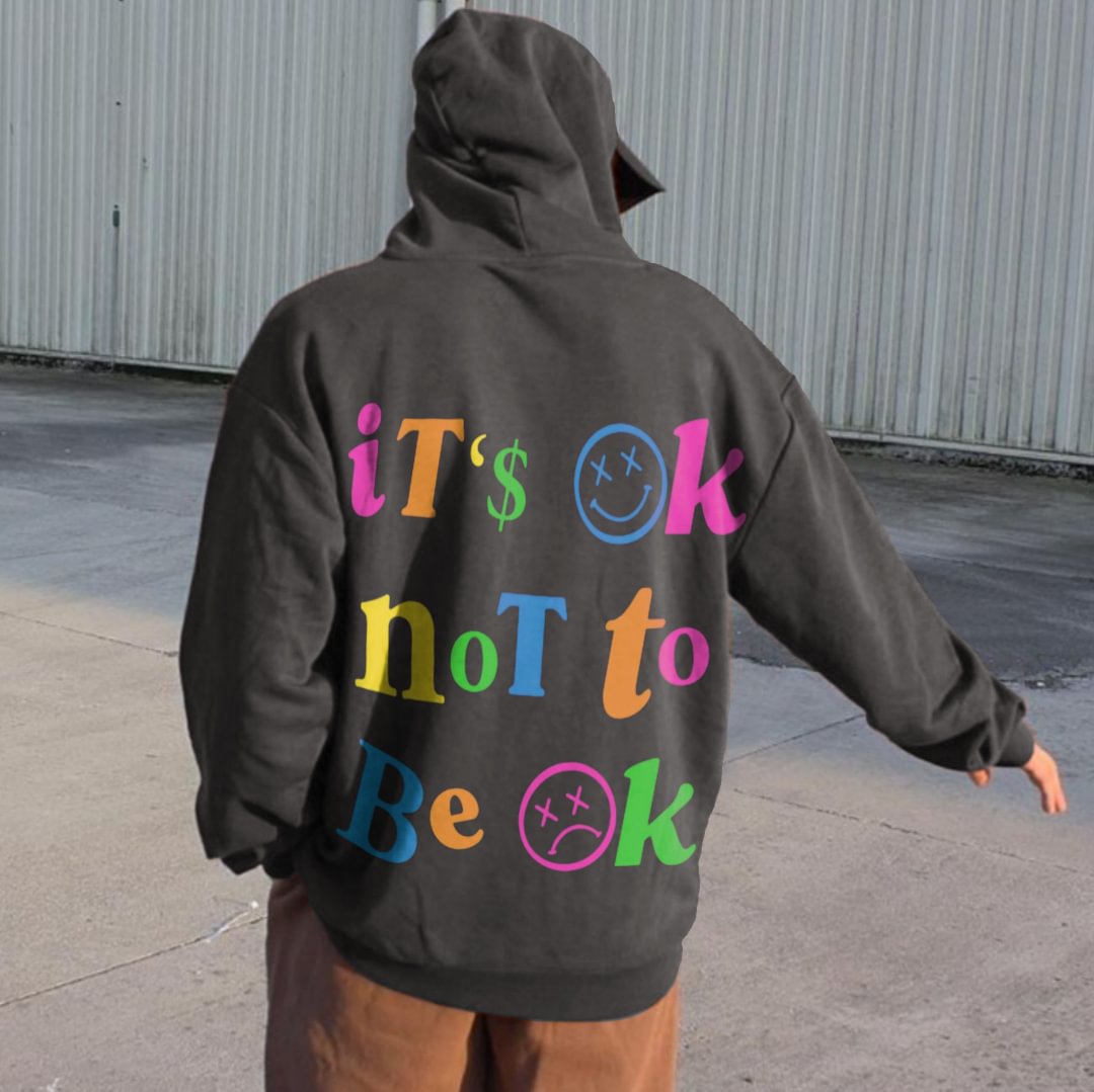 Oversized "IT'S OK NOT TO BE OK" Hoodie / Techwear Club / Techwear
