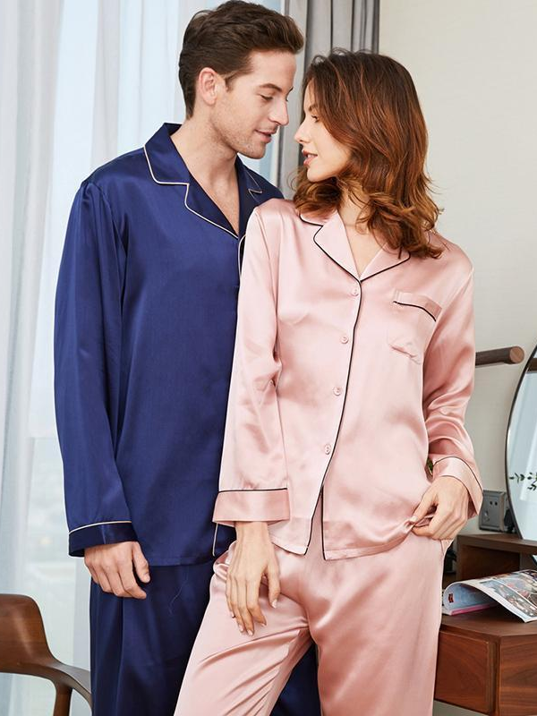 19 Momme Classic Silk Pajama Sets For Couples