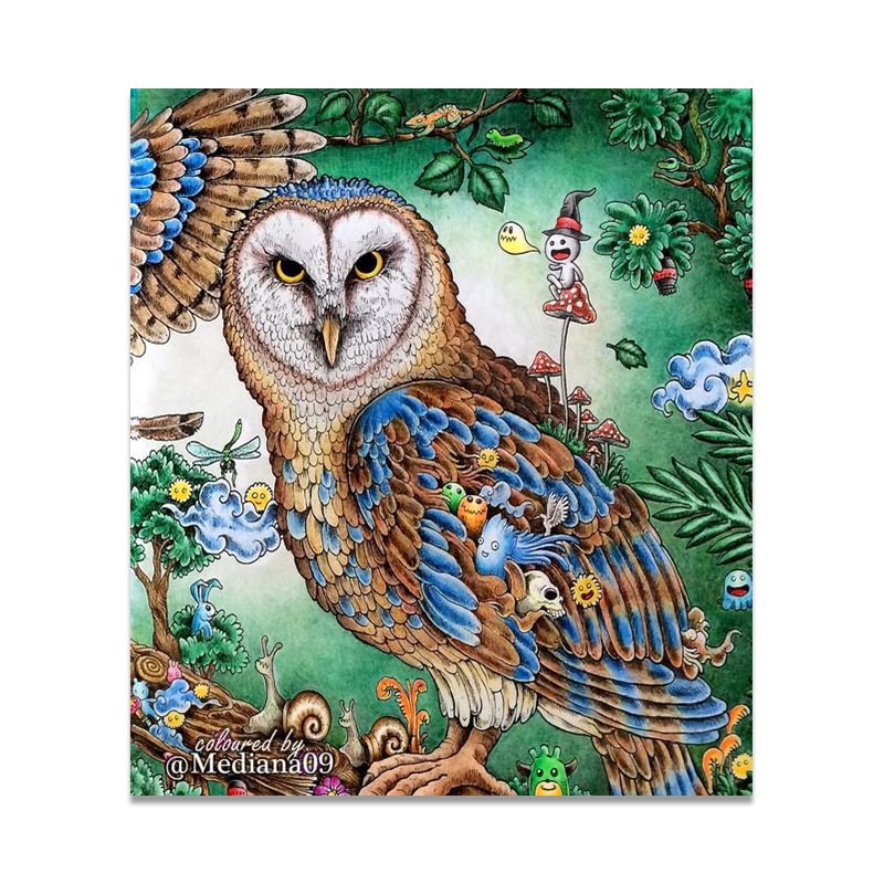 Jeffpuzzle™-JEFFPUZZLE™ Colormorphia Owl Wooden Jigsaw Puzzle
