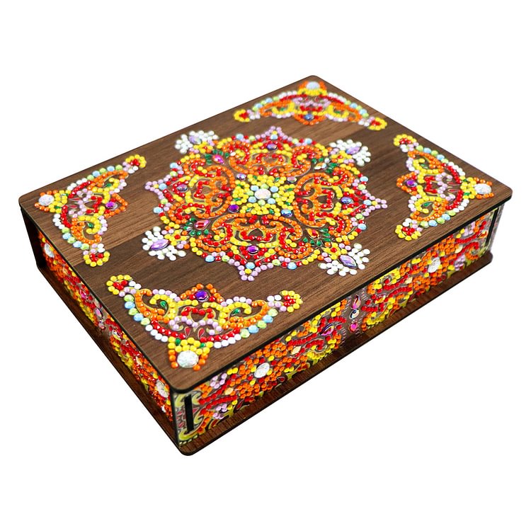 Mandala Diamond Painting Jewelry Storage Box DIY Special Shaped Drill Case-gbfke