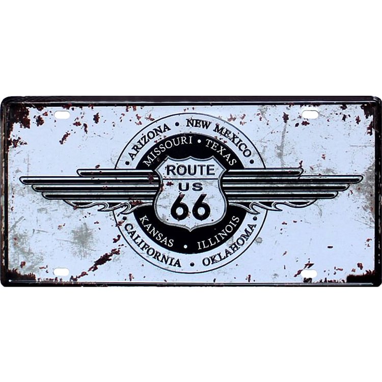 Route 66 - Car Plate License Tin Signs/Wooden Signs - 30x15cm