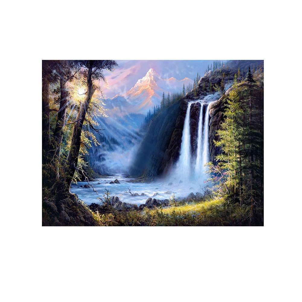 Full Round Diamond Painting Waterfall Scenery (40*30cm)