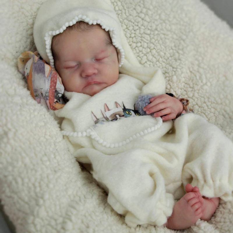 Mini Levy Reborns 12'' Real Lifelike Aland, Realistic Soft Silicone Baby Dolls