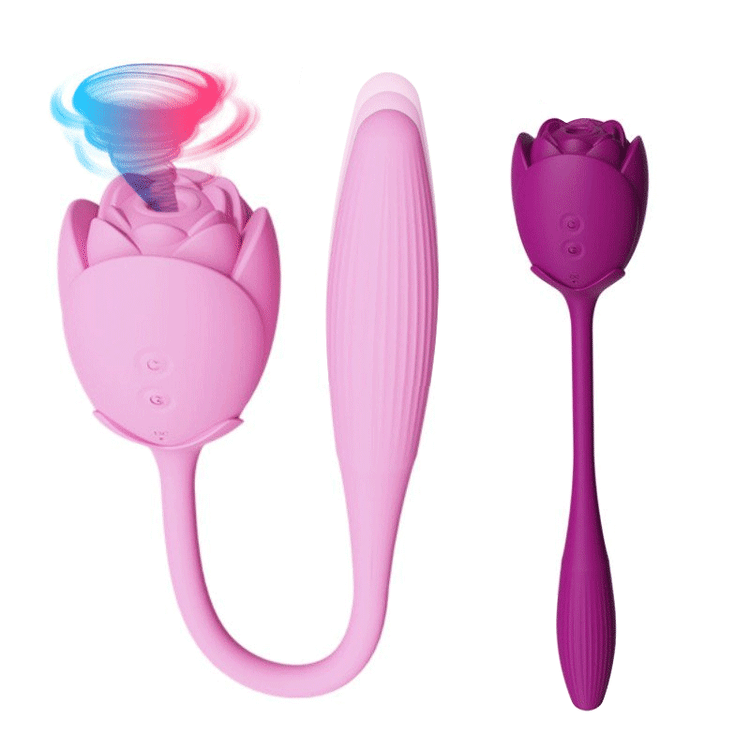 New Rose Sucking Vibrator with Vibrating Bullet