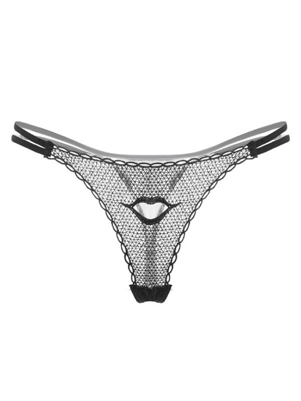 Breathable Grid Panty Transparent Thong-Icossi