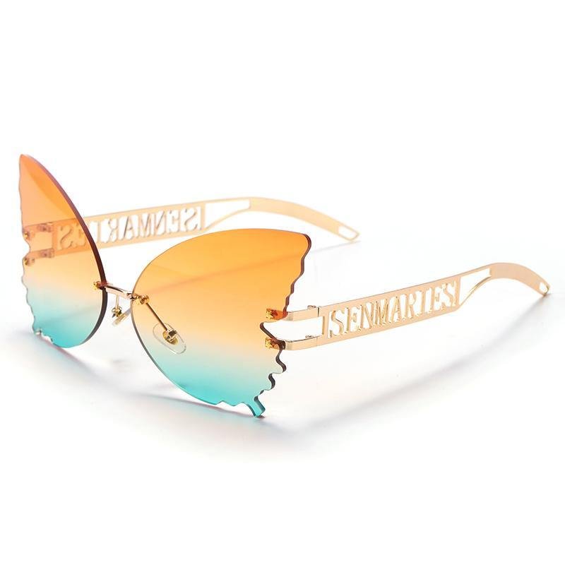 Butterfly Rimless Sunglasses Women-VESSFUL
